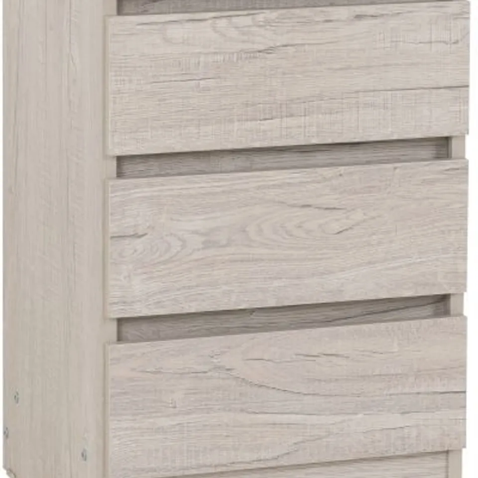 BOXED MALVERN URBAN SNOW 3 DRAWER BEDSIDE (1 BOX)