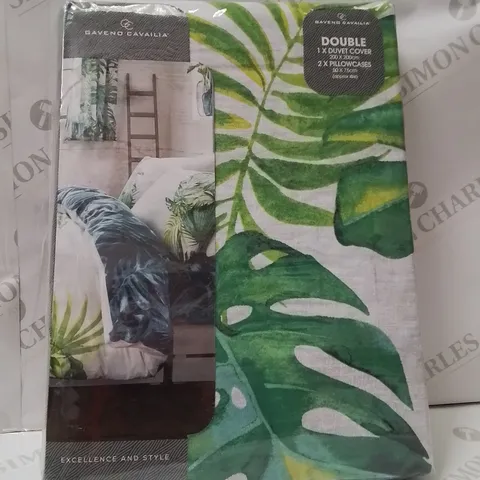 BRAND NEW GAVENO CAVAILIA DOUBLE DUVET COVER SET -TROPICAL LEAF-