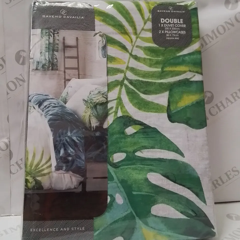 BRAND NEW GAVENO CAVAILIA DOUBLE DUVET COVER SET -TROPICAL LEAF-