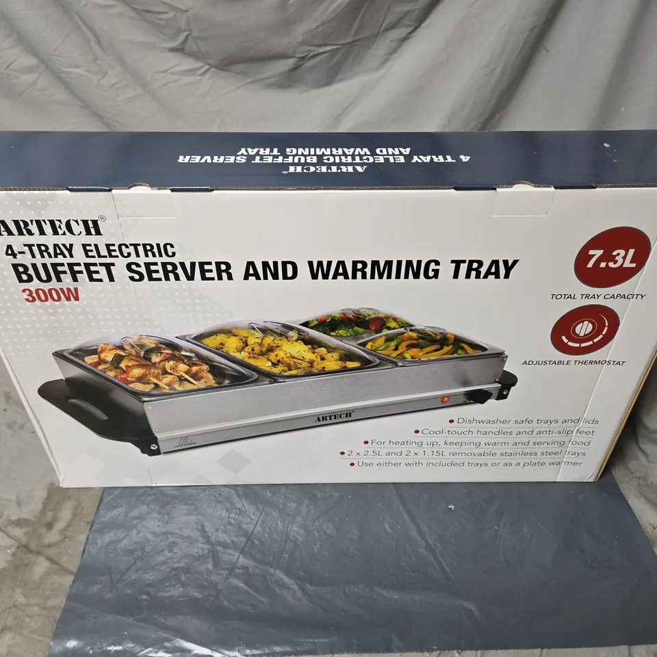 ARTECH 4-TRAY ELECTRIC BUFFET SERVER AND WARMING TRAY – 300W