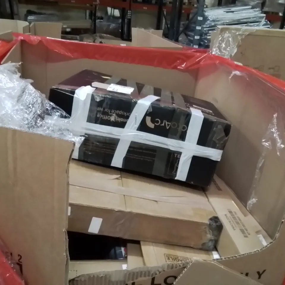 PALLET OF ASSORTED HOUSEHOLD GOODS AND PRODUCTS TO INCLUDE;PULL UP BAR,RETRACTABLE SAFETY GATE,AREA RUG