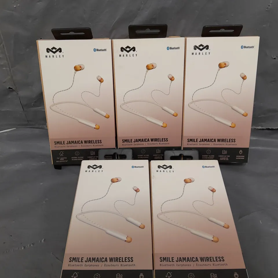 HOUSE OF MARLEY SMILE JAMAICA WIRELESS: WIRELESS NECKBAND EARPHONES 
