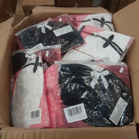 BOX CONTAINING A LARGE QUANTITY OF SEXY LINGERIE OUTFITS