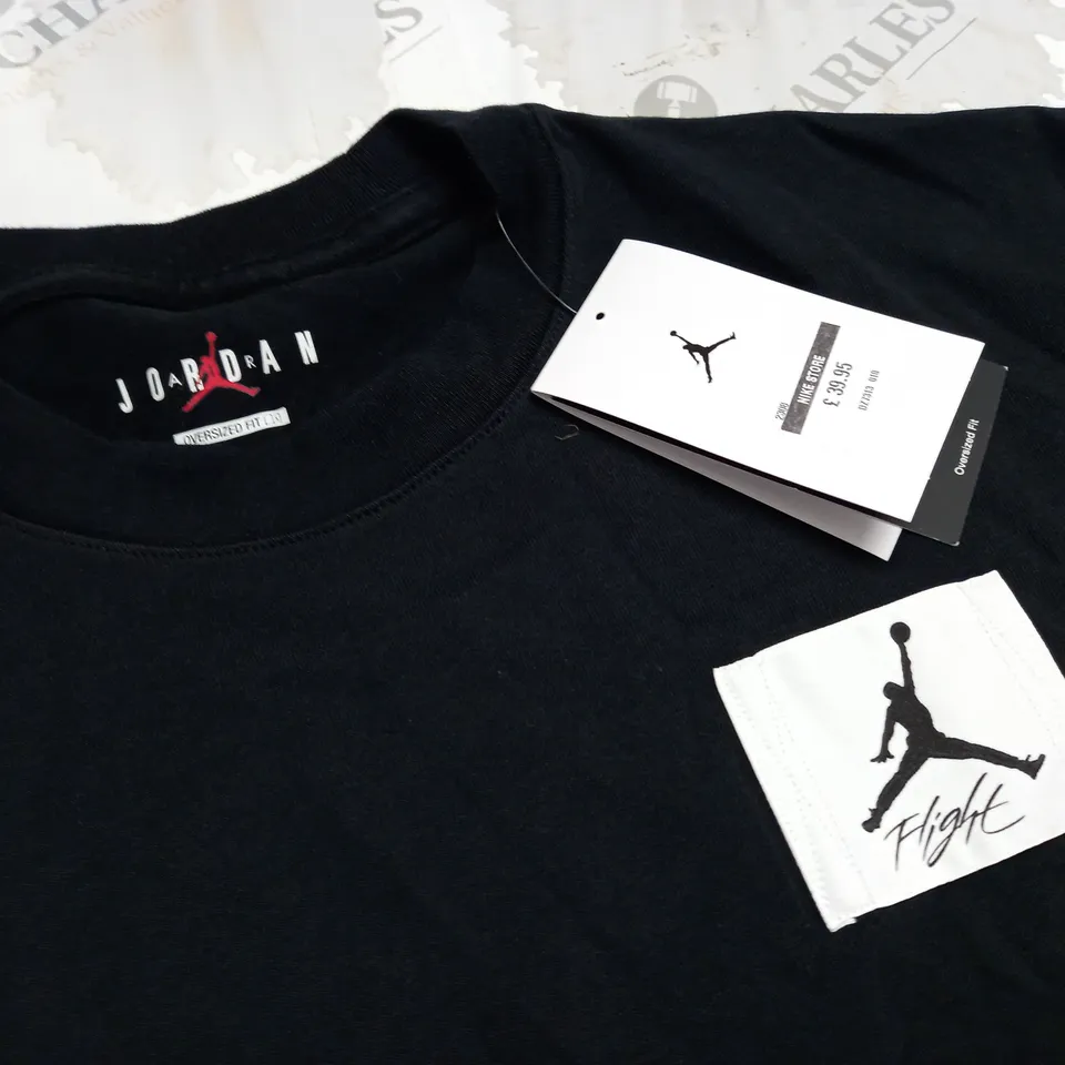 AIR JORDAN BLACK OVERSIZED FIT T-SHIRT - L