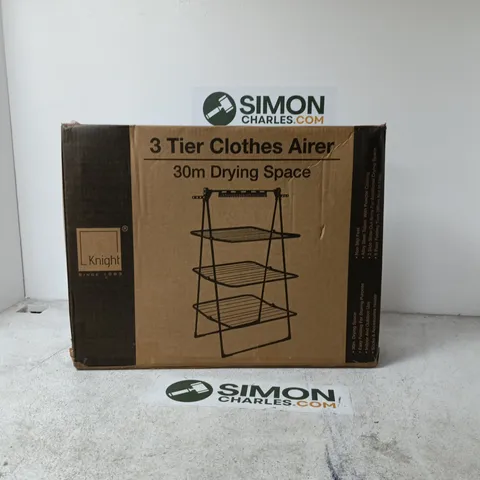 KNIGHT 3 TIER CLOTHES AIRER – BOXED