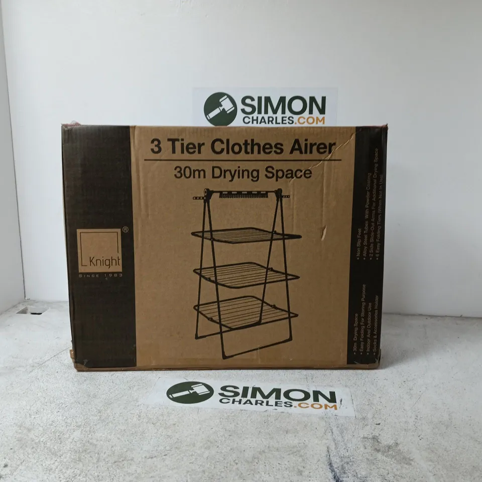 KNIGHT 3 TIER CLOTHES AIRER – BOXED
