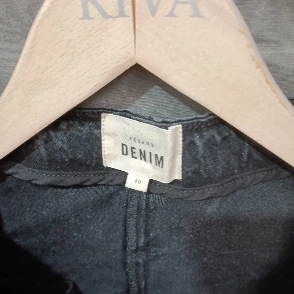 SEZANE DENIM SHORTS – DARK WASH, UK 12 (EU 40) WOMEN