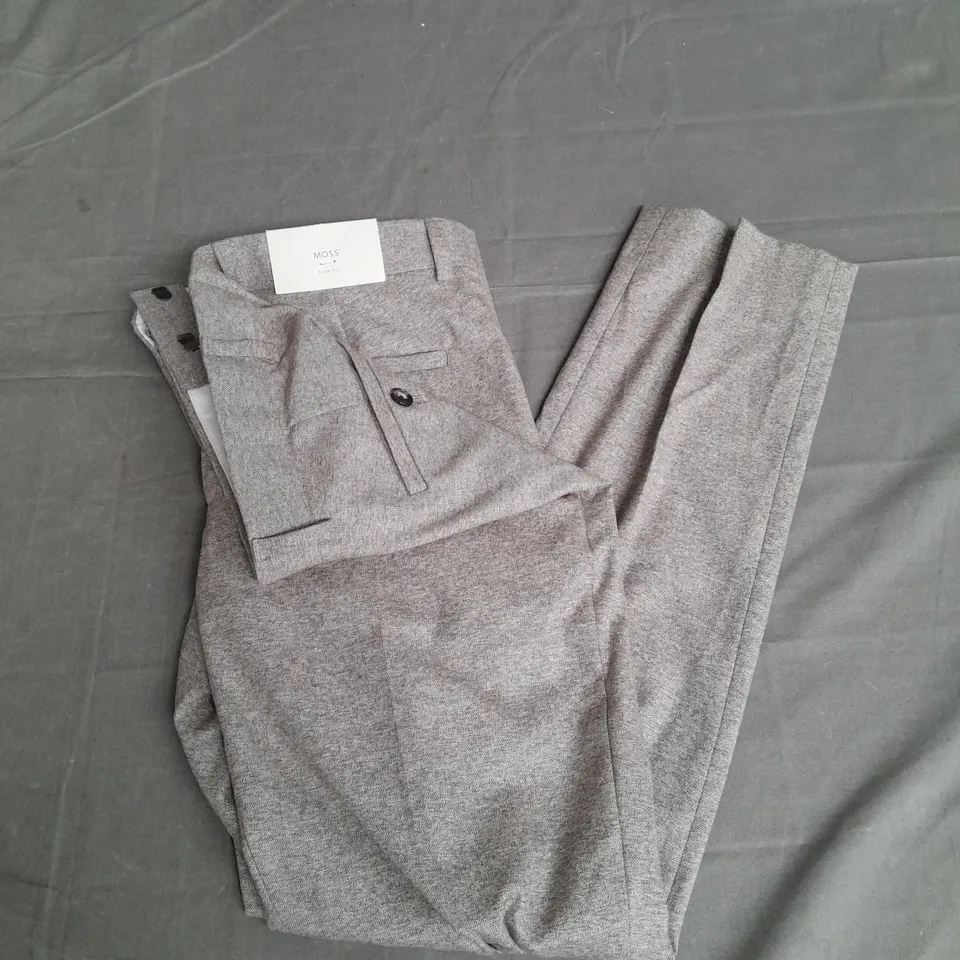 MOSS SLIM FIT TROUSERS IN GREY SIZE 30S