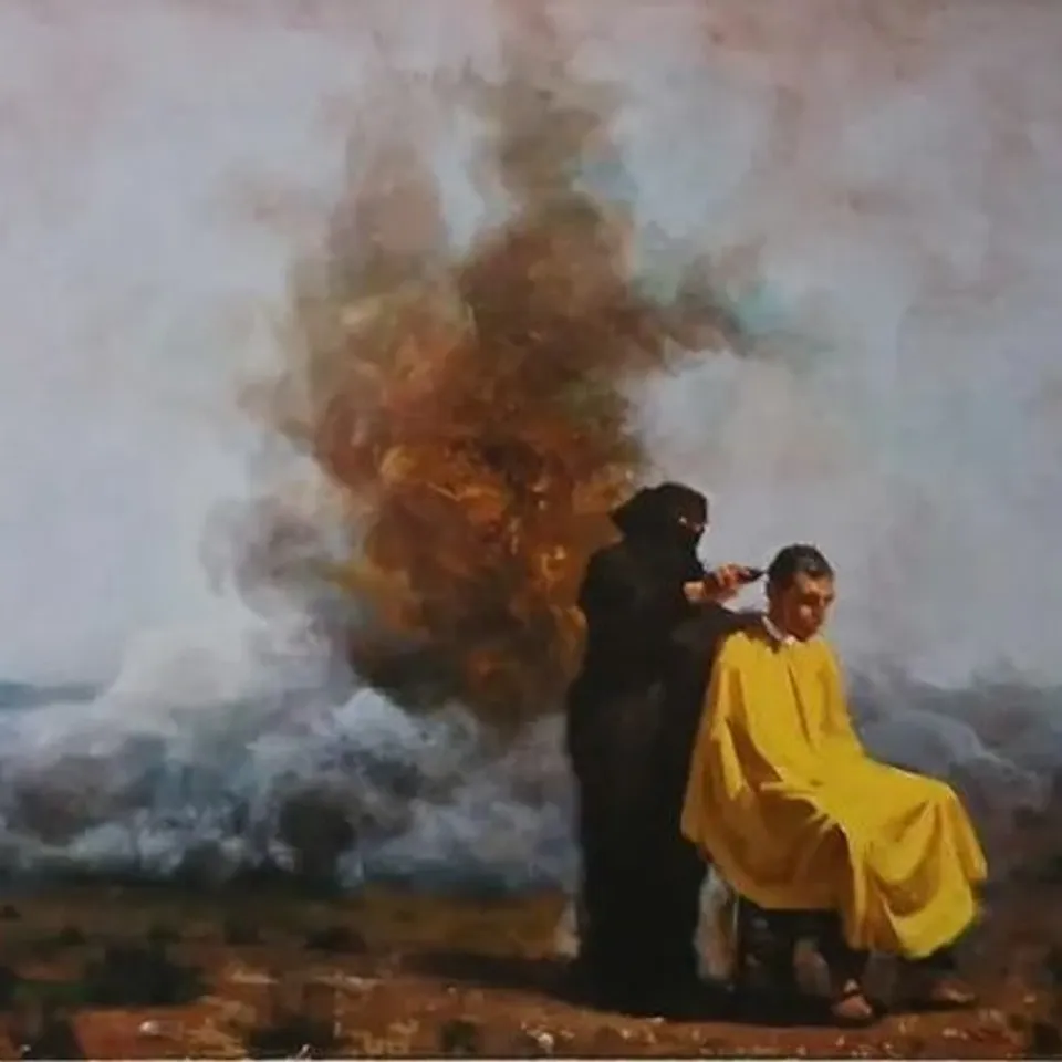 DARVISH 'GAZA FADE' SIGNED PRINT 36 X 26CM