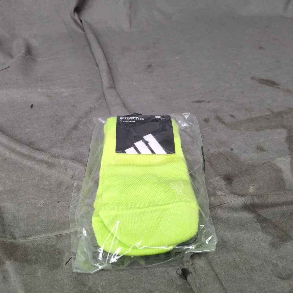 ADIDAS RUNNING CUSHIONED QUARTER SOCK LARGE UK 8.5 - 10