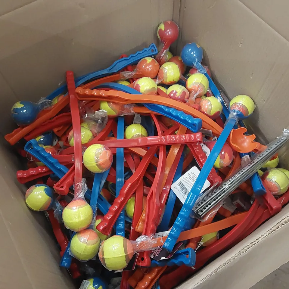 BOX TO CONTAIN A LARGE QUANTITY OF BRAND NEW PET-PRO TENNIS BALL CUCKER & PICKERS