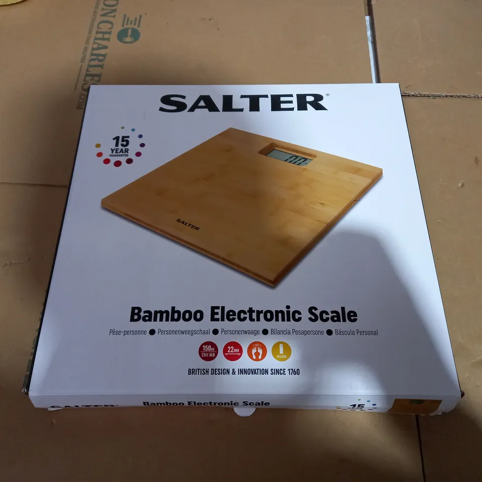 SALTER BAMBOO ELECTRONIC SCALE 