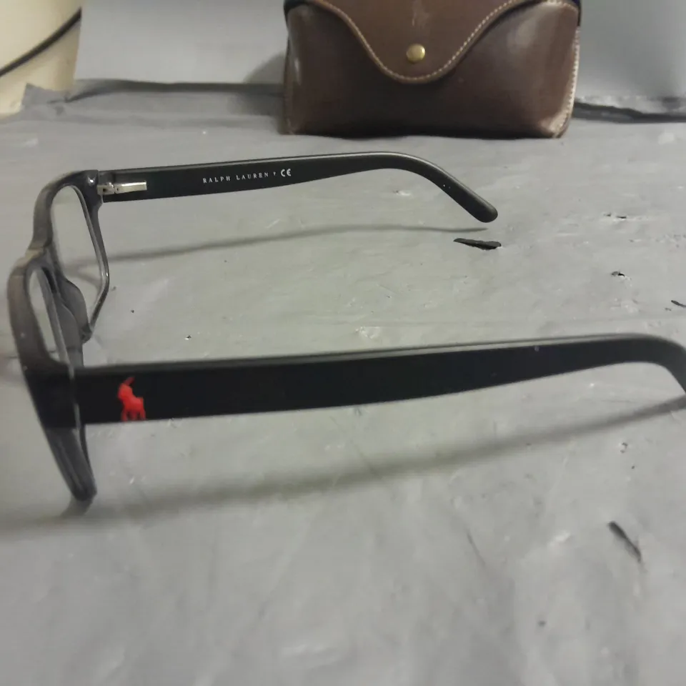 PAIR OF POLO RALPH LAUREN BLACK GLASSES IN CASE