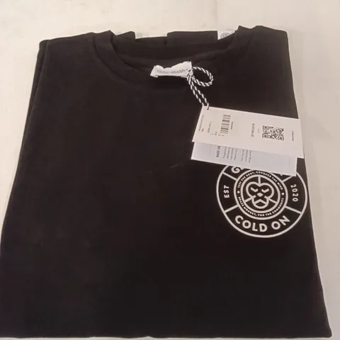 BOX OF BRASS MONKEY T-SHIRTS - BLACK SIZE SMALL APPROXIMATELY 8