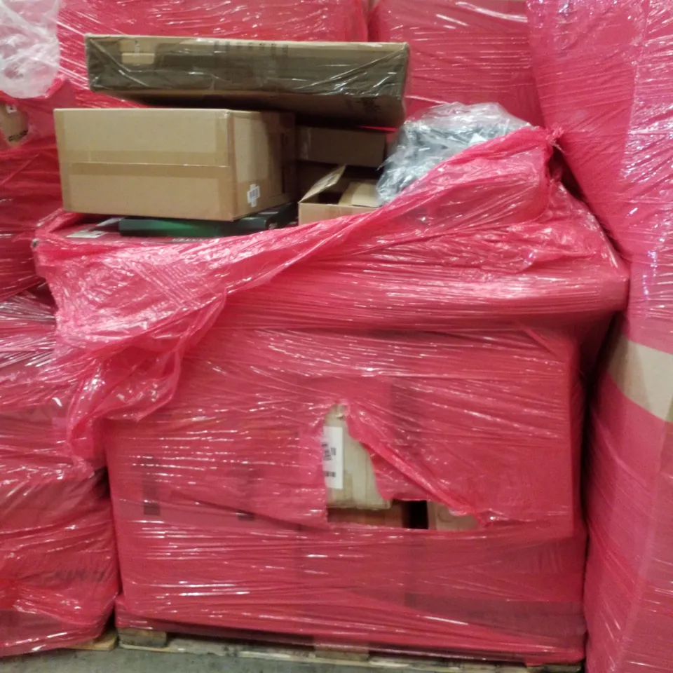 PALLET CONTAINING ASSORTED PRODUCTS INCLUDING BABY WALKER, DECORATIVE WALL CLOCK, CAR SEAT, FLOORING CUTTER & CRAZYDARTS DART BOARD