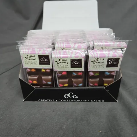 BOXED CAMBRIDGE CONFECTIONARY COMPANY HANDMADE CHOCOLATE MINI BEANS MINI BARS 24X38G