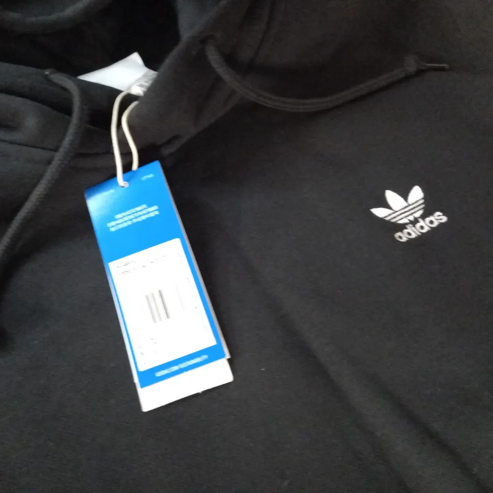 ADIDAS ESSENTIALS HOODIE IN BLACK - UK M