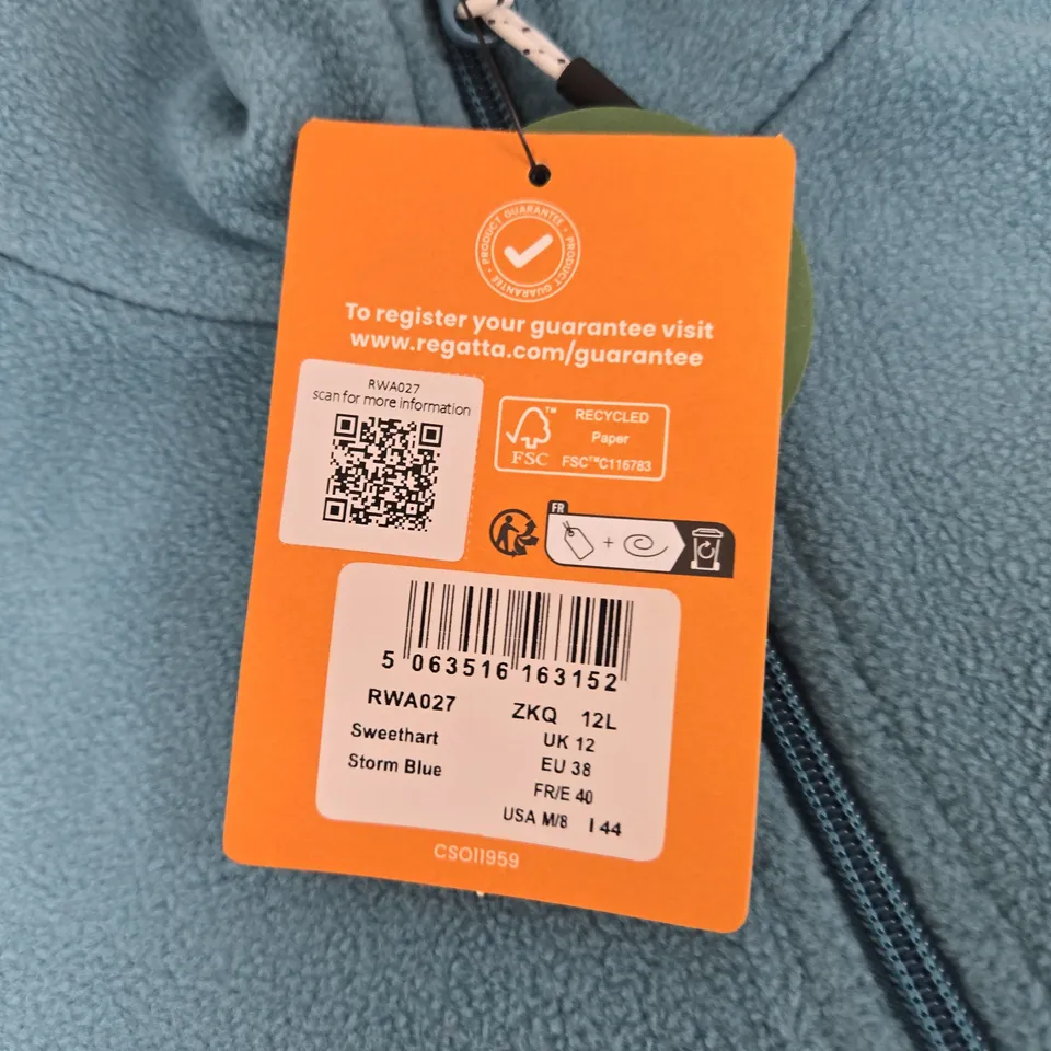 REGATTA GREAT OUTDOORS FLEECE JACKET – STORM BLUE, WOMEN'S UK 12 (EU 38)
