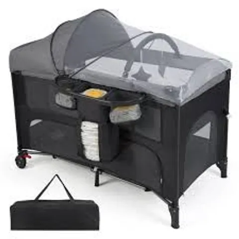 BOXED COSTWAY FOLDABLE PACK AND PLAY WITH 5 ADJUSTABLE HEIGHTS AND CHANGING TABLE