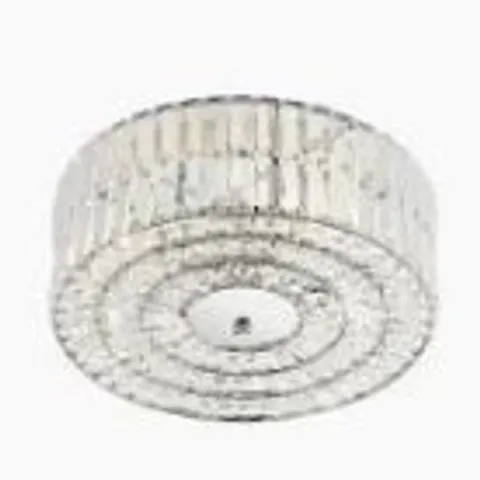 BOXED DAR LIGHTING ERROL 4 LIGHT SEMI FLUSH POLISHED CHROME CRYSTAL