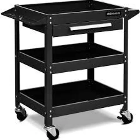 BOXED COSTWAY 3 TIER TOOL TROLLEY WITH DRAWER AND 4 WHEELS