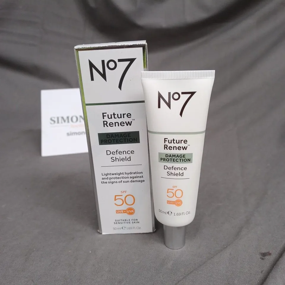 NO7 FUTURE RENEW DAMAGE PROTECTION DEFENCE SHIELD CREAM SPF50 50ML