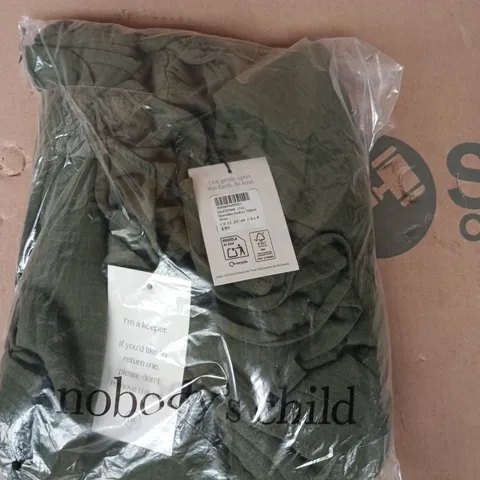 BAGGED NOBODY'S CHILD SLEEVELESS AUDREY MIDAXI DRESS IN KHAKI SIZE UK 12