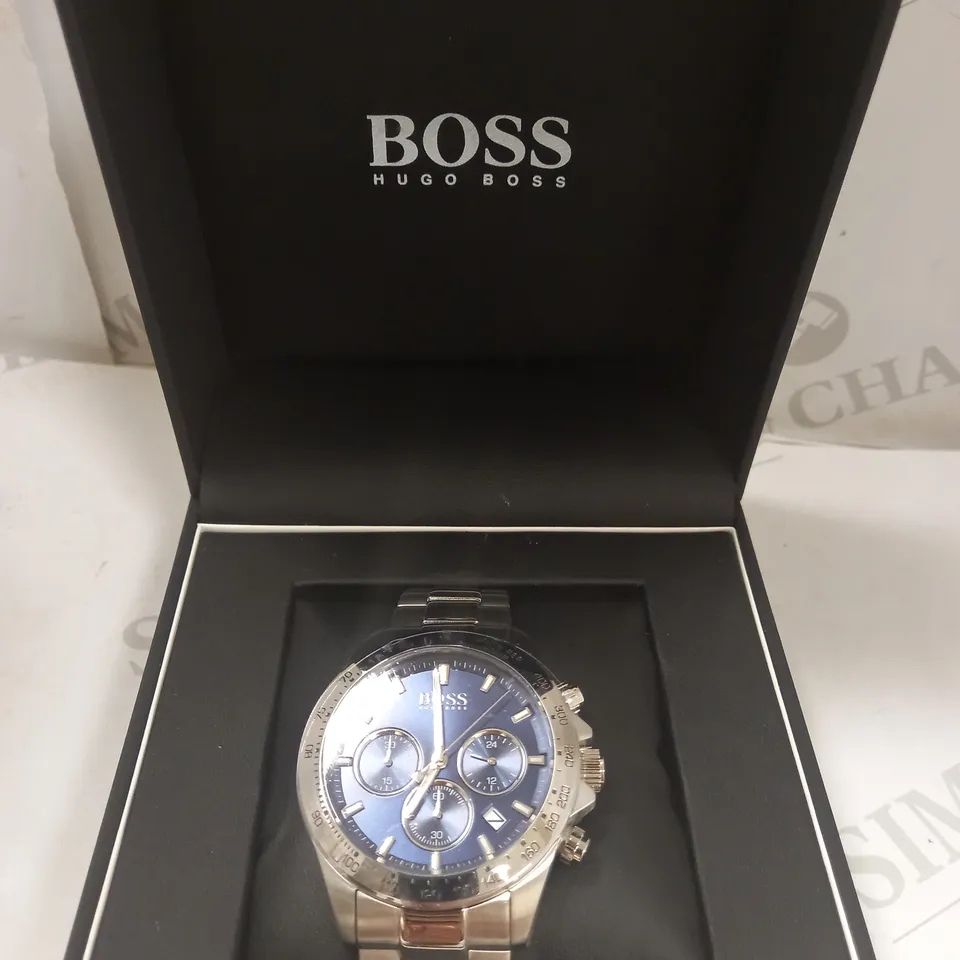 BOSS HERO SPORT LUX BLUE SUNRAY CHRONOGRAPH WATCH RRP £379