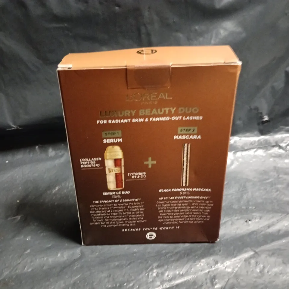 L’ORÉAL PARIS LUXURY BEAUTY DUO GIFT SET – SERUM & MASCARA (BOXED)