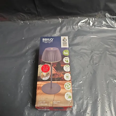 BRILO LED TABLE LAMP – UNPLUGGED .