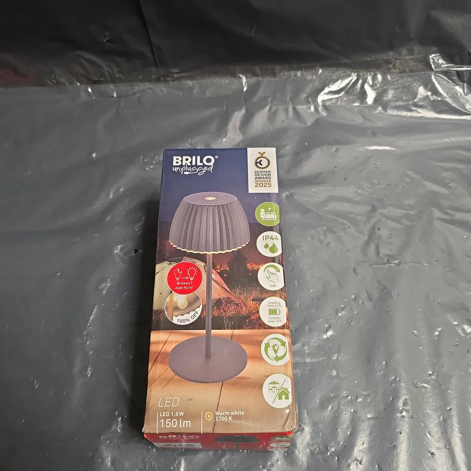 BRILO LED TABLE LAMP – UNPLUGGED .