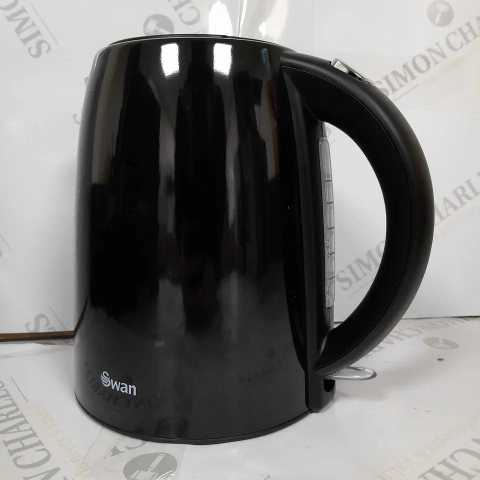 BOXED SWAN 1.7 LITRE BLACK JUG KETTLE