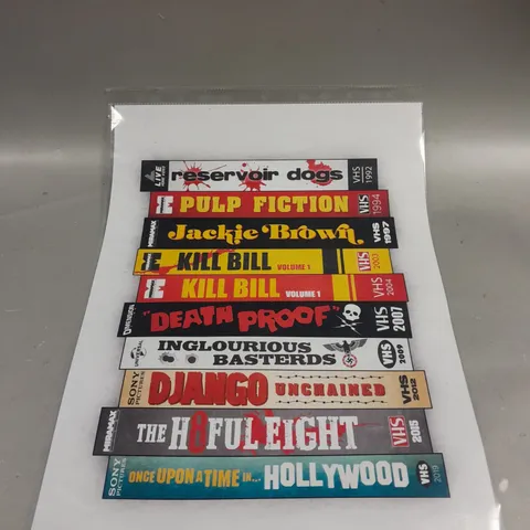 QUENTIN TARANTINO FILM COLLECTION PRINT 