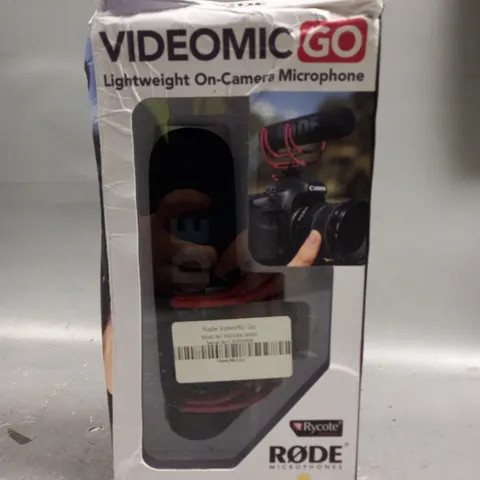 BOXED RODE VIDEOMIC GO MICROPHONE
