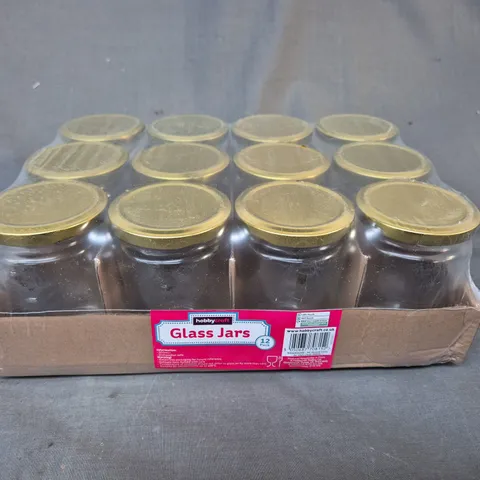 SEALED HOBBY CRAFT GLASS JARS - X12