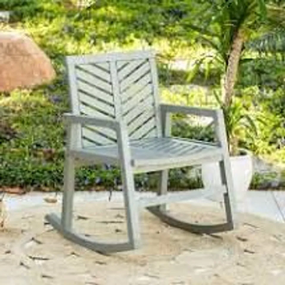 BOXED LINDA GREY WASH ROCKING CHAIR (1 BOX) RRP £134.99