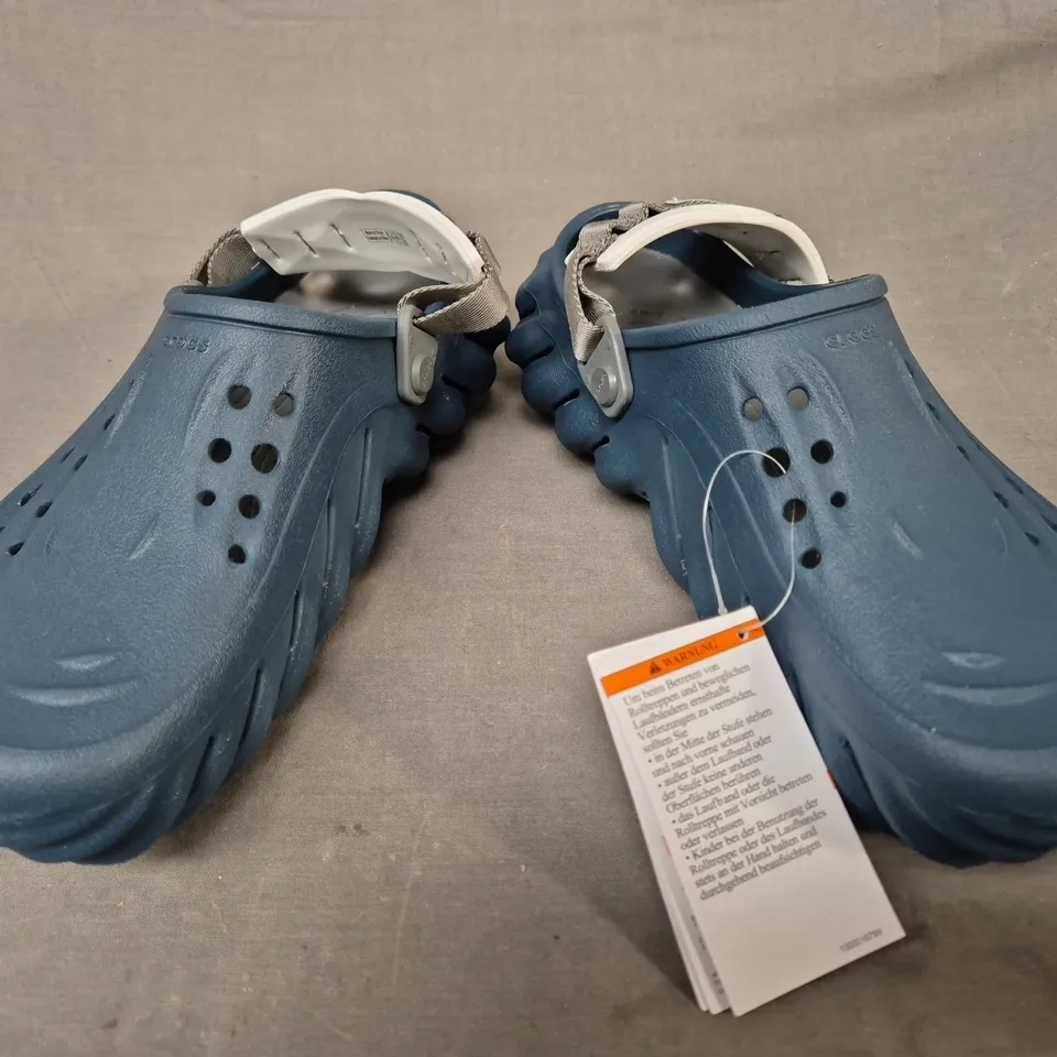 PAIR OF CROCS ECHO CLOGS IN NAVY UK SIZE M8/W9