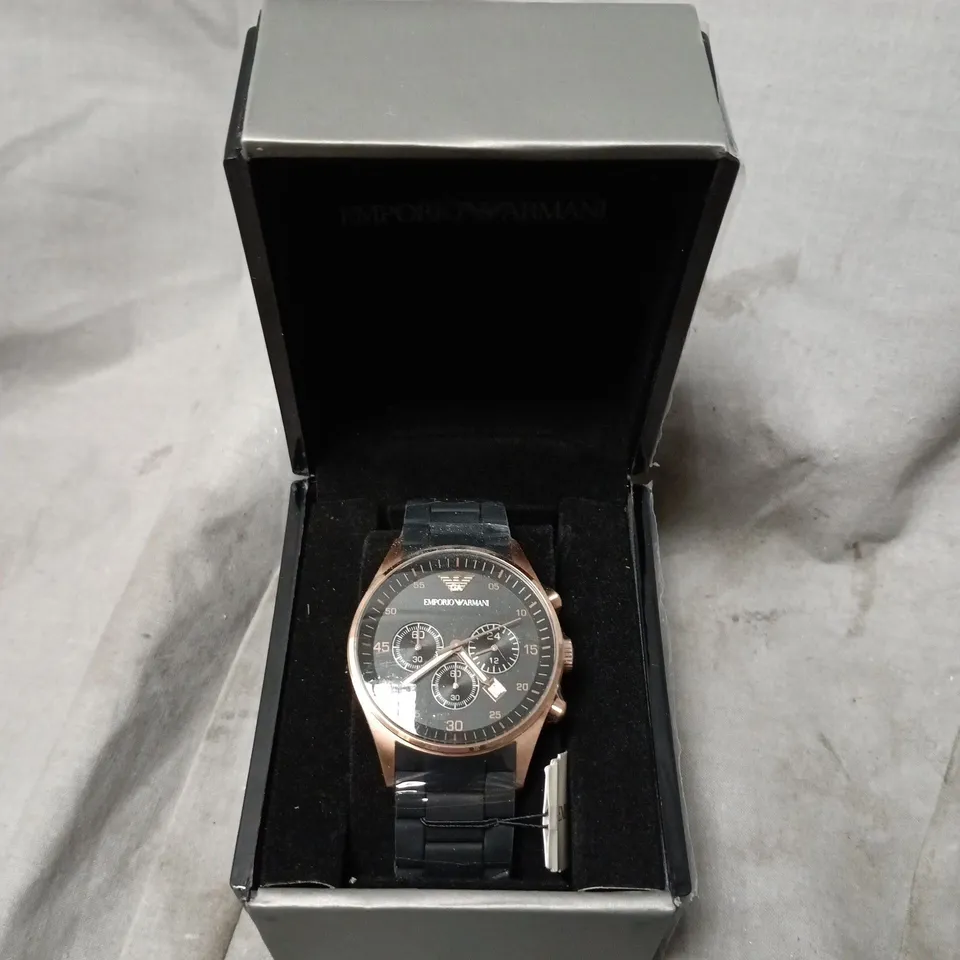 EMPORIO ARMANI AR5905 SPORTIVO BLACK ROSE GOLD FOR MEN