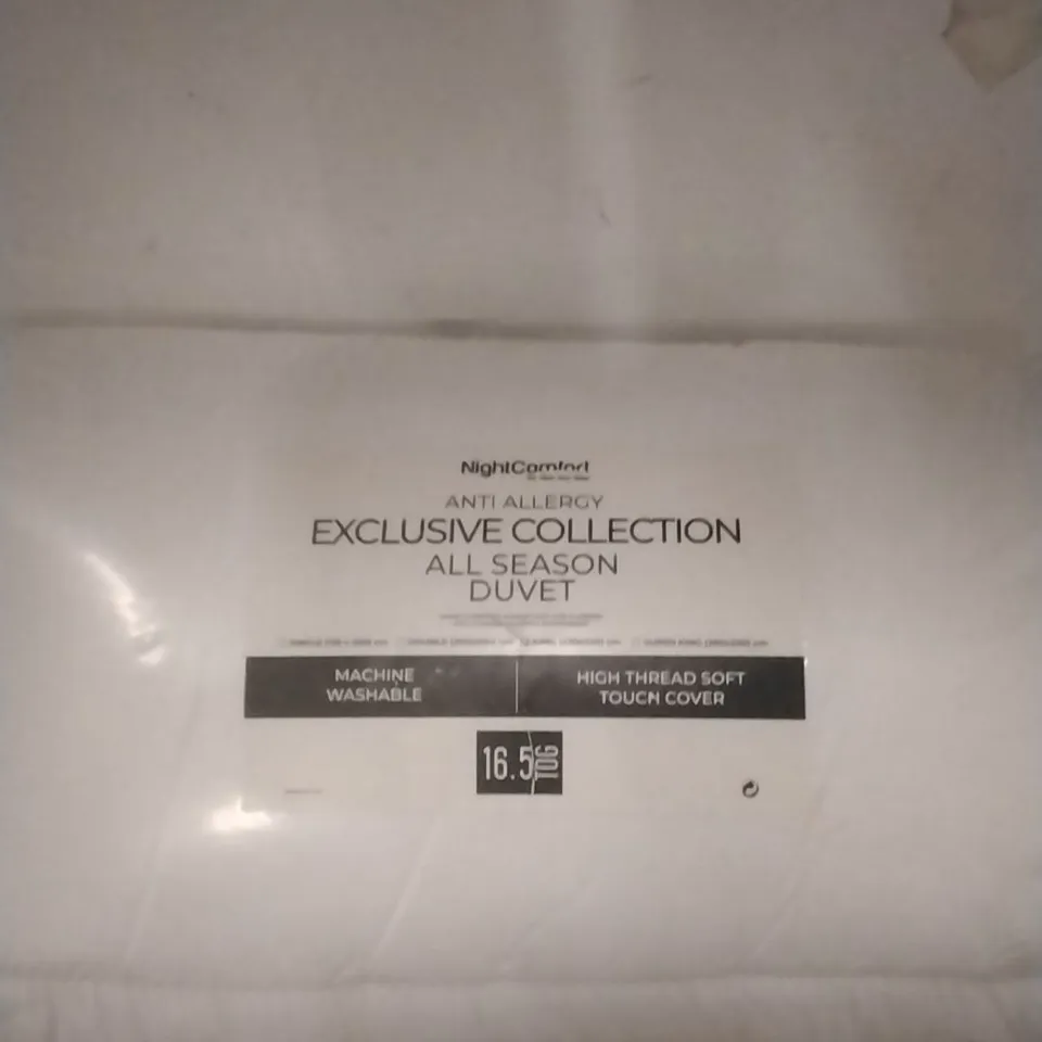 NIGHT COMFORT ANTI ALLERGY ALL SEASON DUVET KINGSIZE