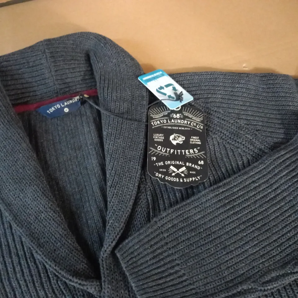 TOKYO LAUNDRY CHARCOAL MARL CARDIGAN - M