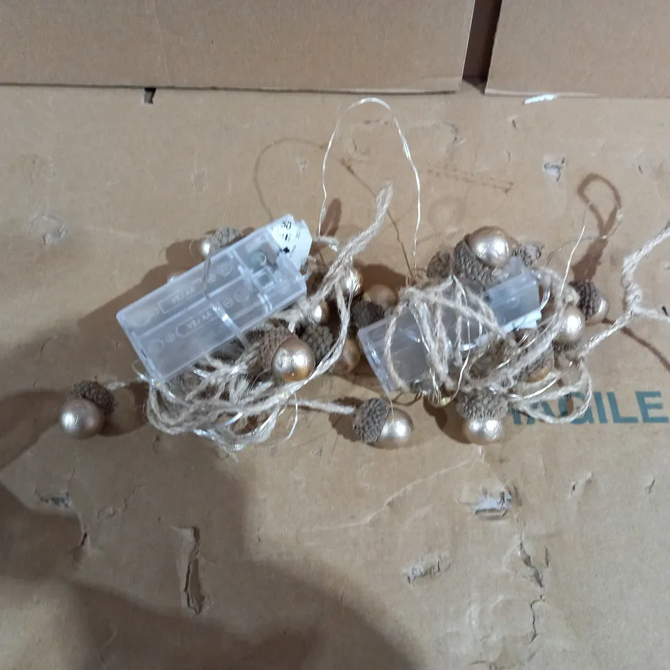 HOME REFLECTIONS SET OF 2 BALL 20 LED BATTERY LIGHT STRANDS