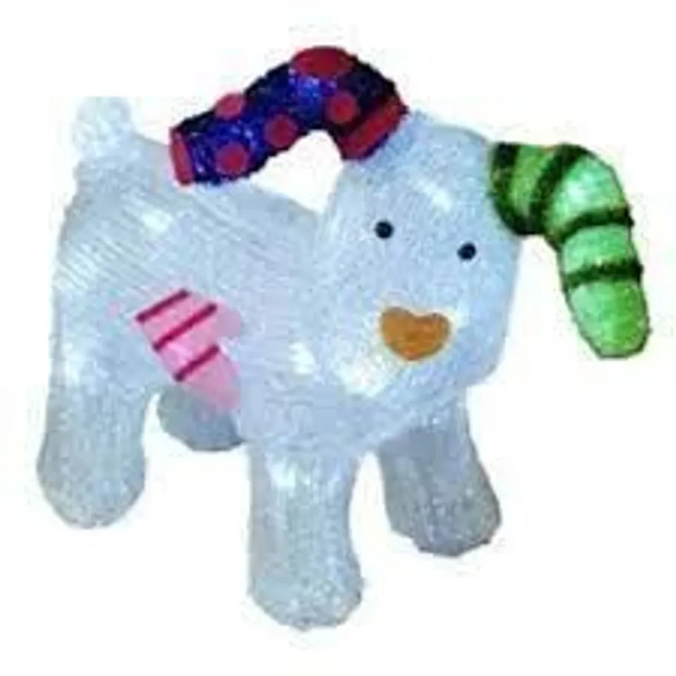 BOXED NEO DOG ACRYLIC CHRISTMAS LIGHT 30 COOL WHITE LED CHRISTMAS LIGHT