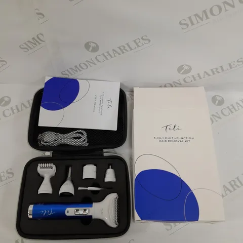 BOXED TILI 5-IN-1 MULTI-FUNCTION HAIR REMOVAL KIT - NAVY