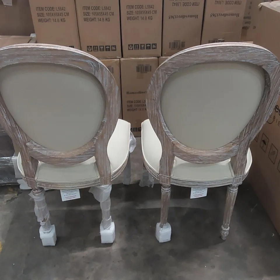 HOMESDIRECT365 SET OF 2 VINTAGE FRENCH STYLE SIDE CHAIRS
