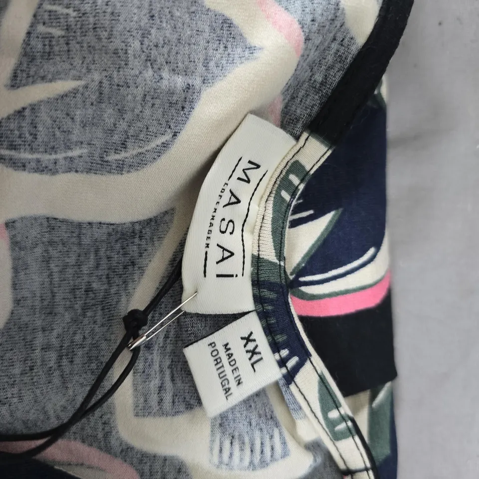 MASAI DRESS – MARITIME BLUE FLORAL, SHAPED REGULAR, UK XXL (XXL)