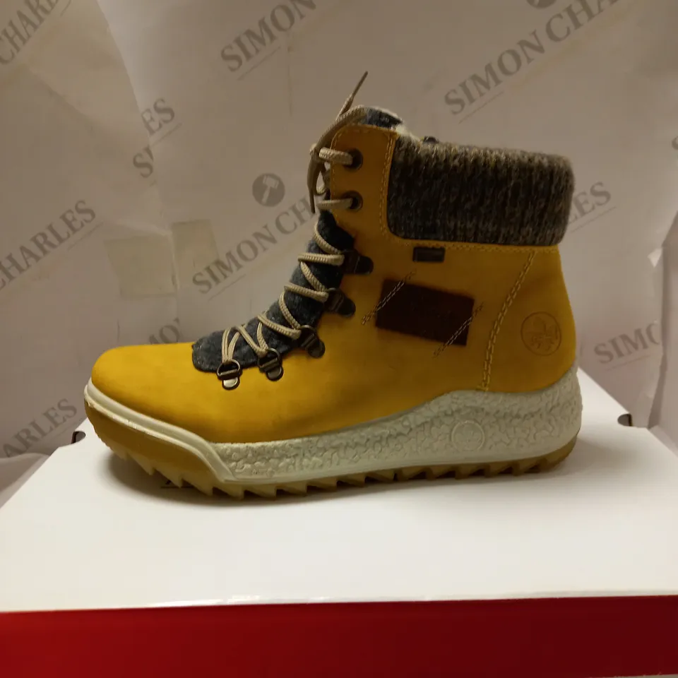 RIEKER LACE BOOT YELLOW - SIZE 5
