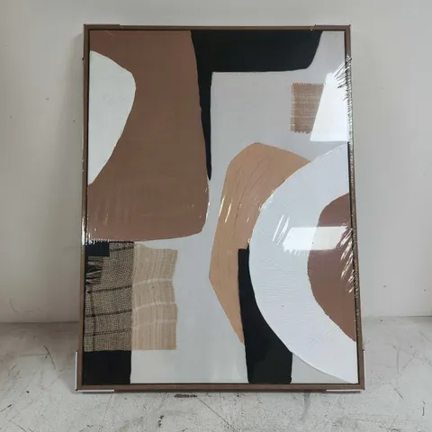 REVIVE BROWN ABSTRACT CANVAS WALL PRINT