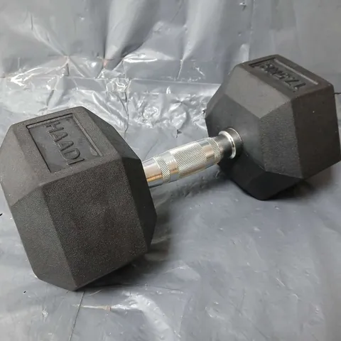 HAADI 17.5kg DUMBBELL IN BLACK - COLLECTION ONLY