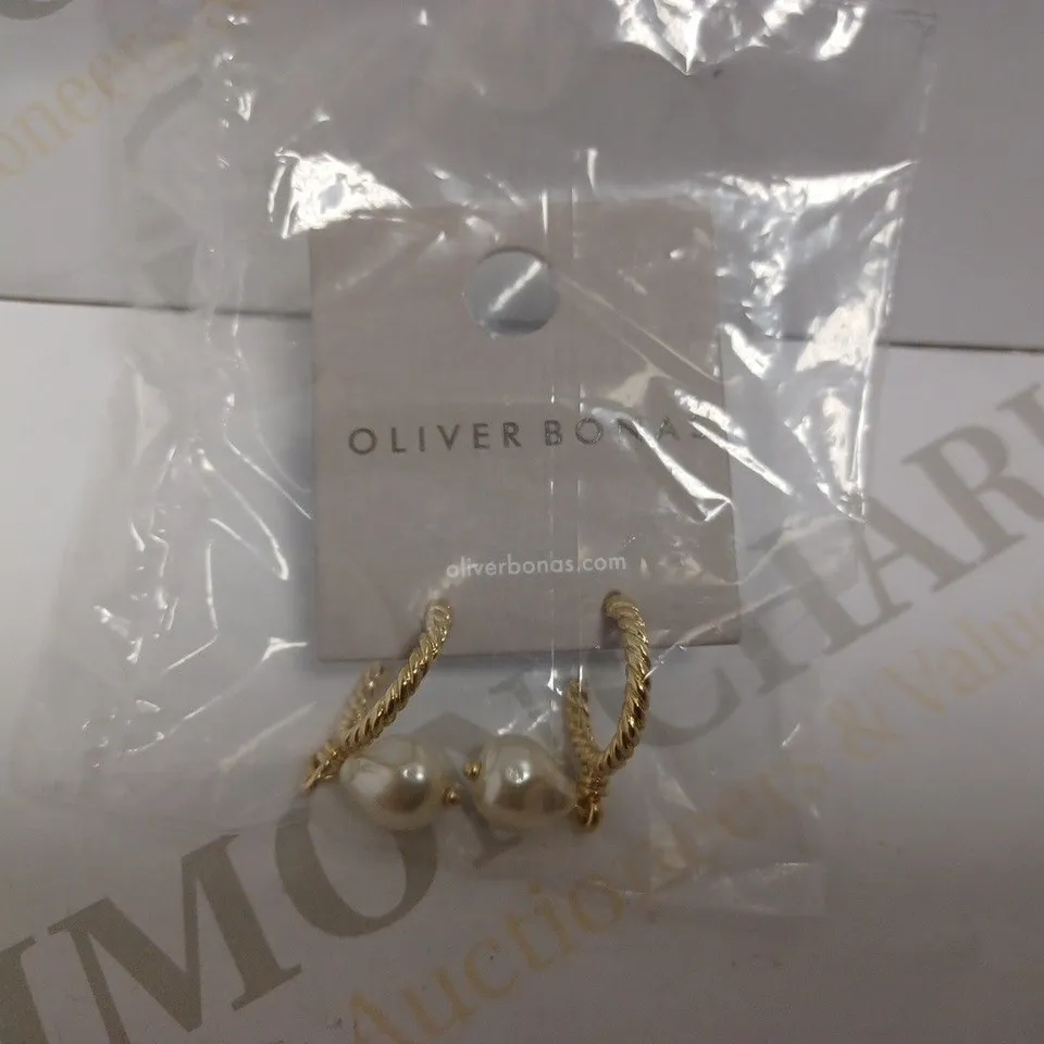 OLIVER BONAS GOLD EFFECT LOOP EARRINGS