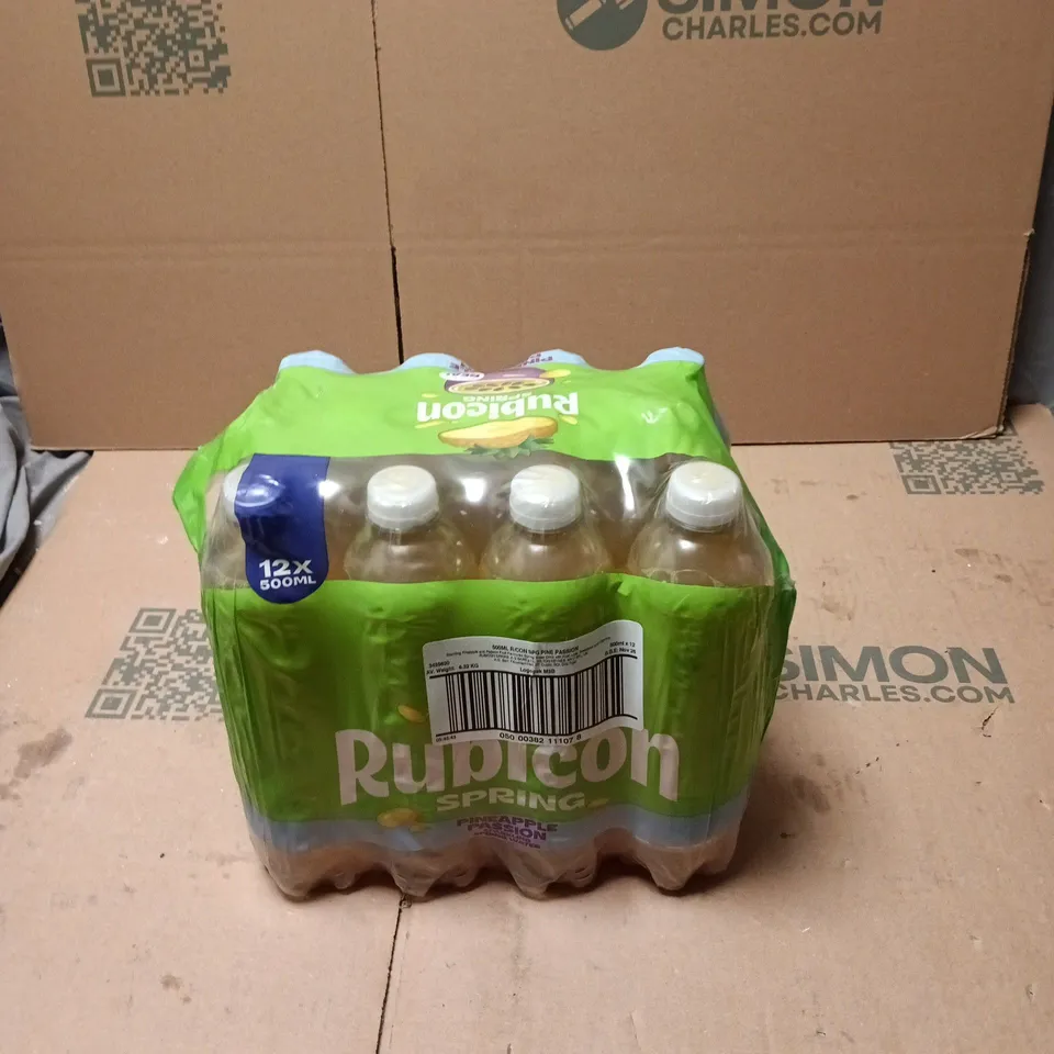 RUBICON SPRING PINEAPPLE PASSION SPARKLING WATER – 11 X 500ML BOTTLES (SHRINK-WRAPPED PACK)